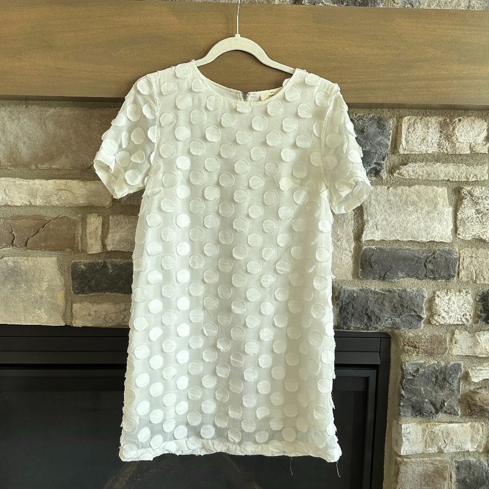 White Bubble Shift Dress